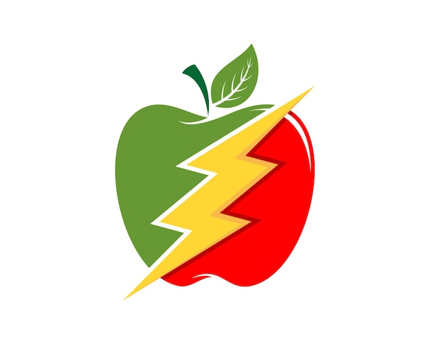 Apple energy with electrical symbol inside