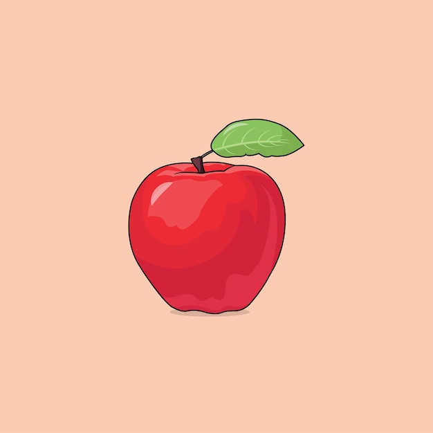 Vector apple flat vector art