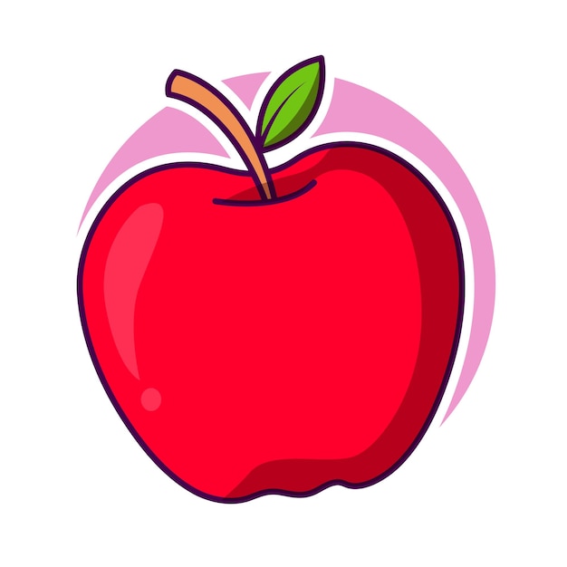 アップルフルーツ アイコン イラスト フルーツアイコン コンセプト