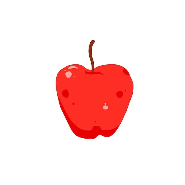 Apple fruit cartoon vector illustration