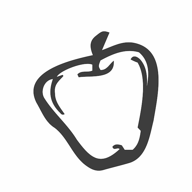 Apple fruit hand drawn outline doodle icon