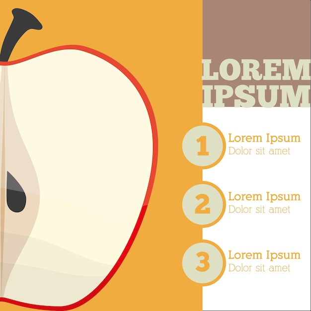 apple fruit infrographic design