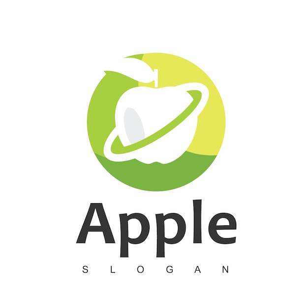 Vector apple fruit logo design template