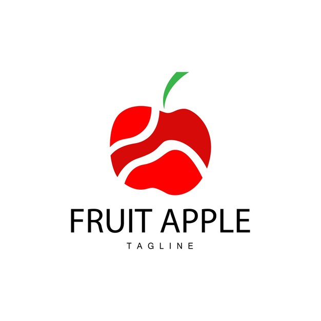 Apple Fruit Logo Garden Plant Vector Symbol Design Illustration Template