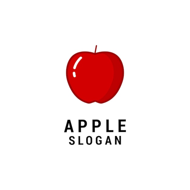 Шаблон дизайна иконки логотипа apple fruit элегантный роскошный вектор премиум-класса