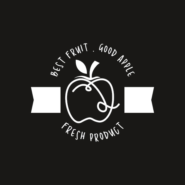 Apple fruit logo template vector