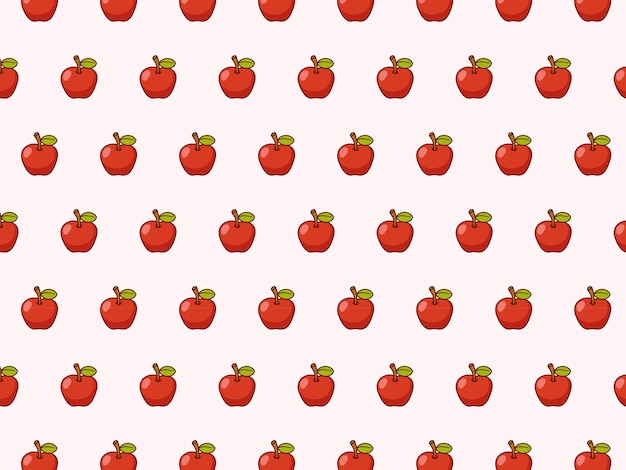 Apple fruit pattern background vector illustration