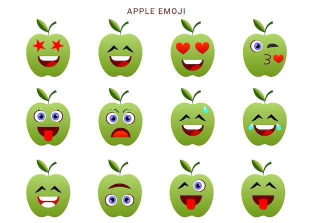 Apple Fruit pictogrammenset gratis eps
