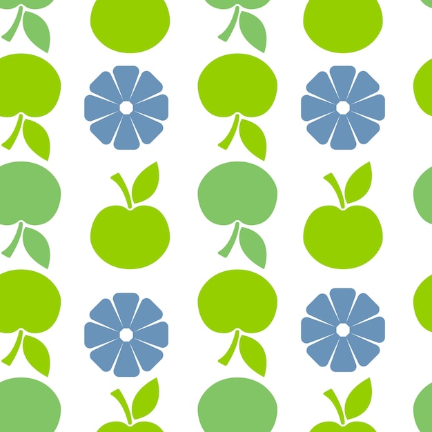 Apple fruit seamless pattern Food template for background textile wrapping paper wallpaper