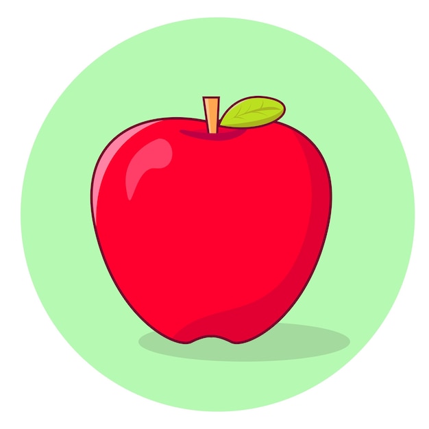 Apple Fruit Vector Illustration Flat Style