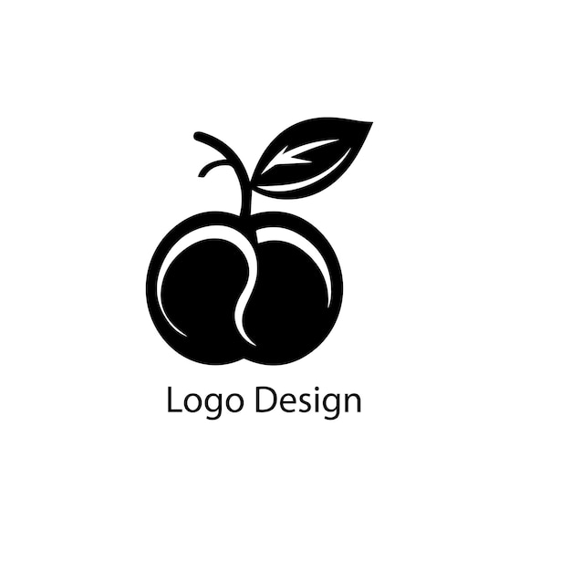 Vector apple fruit vector logo design