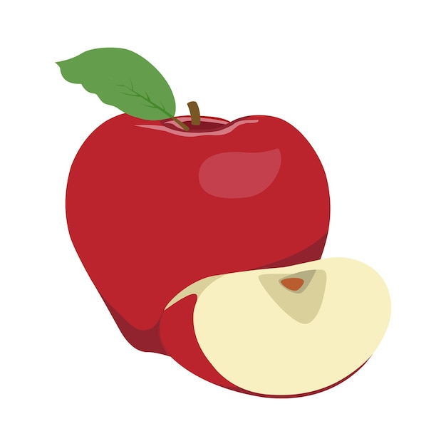 Apple Fruit Vector plat ontwerp grafisch 2d HD