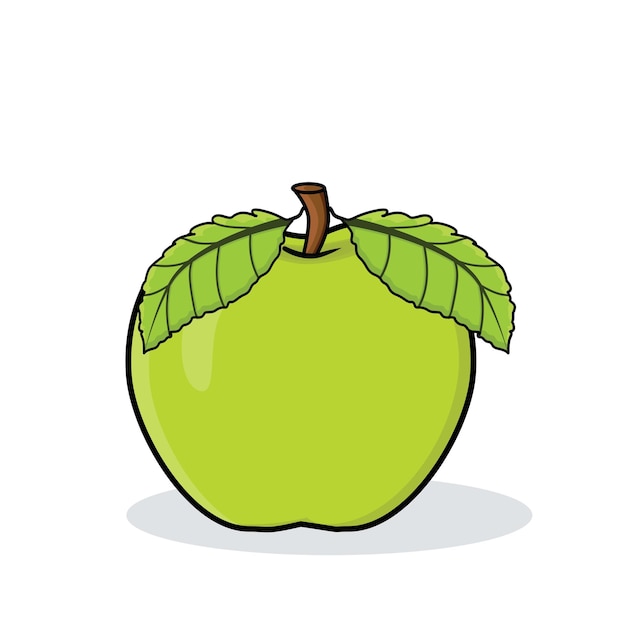 Vector apple green apple apple fruit apple cartoon apple vector