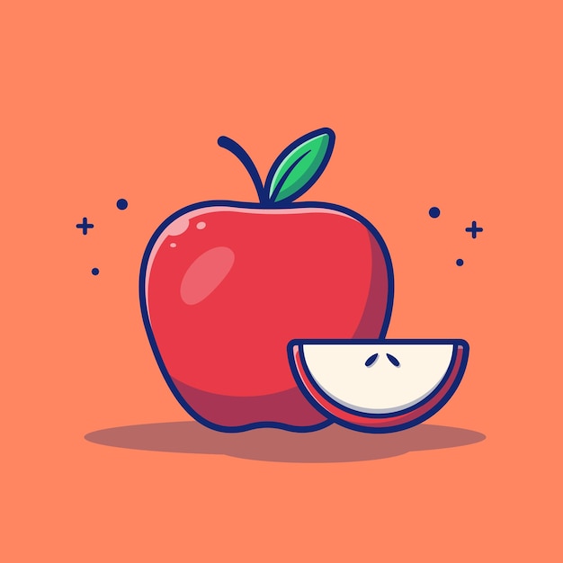 Vector apple high quality illustration cartoon character style