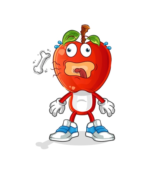 Apple hoofd cartoon burp mascotte cartoon vector