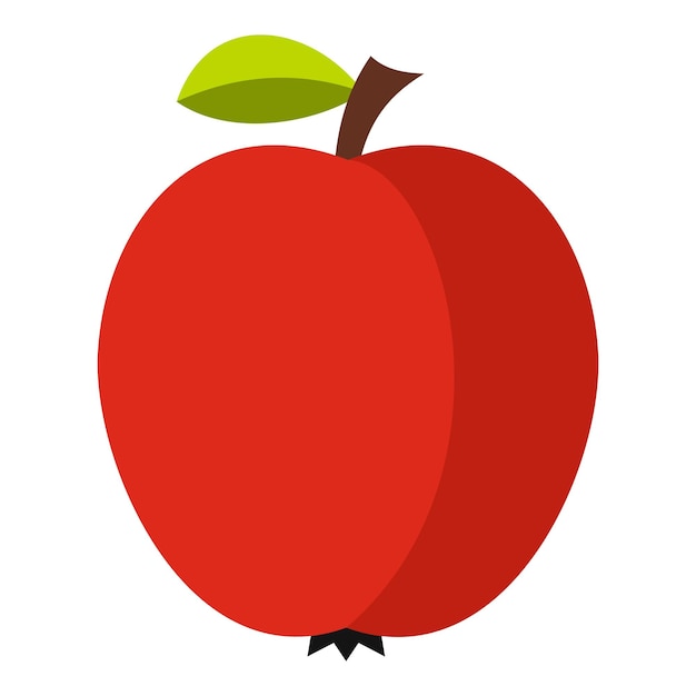 Apple icon flat illustration of apple vector icon for web