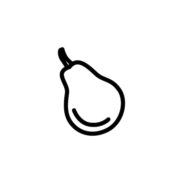 Vettore icona di mela semplice vettore linea minimalista