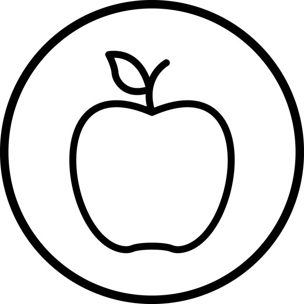 Vector apple icon style