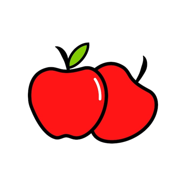 Икона Apple Векторная иллюстрация Икона Apple Линейный цвет