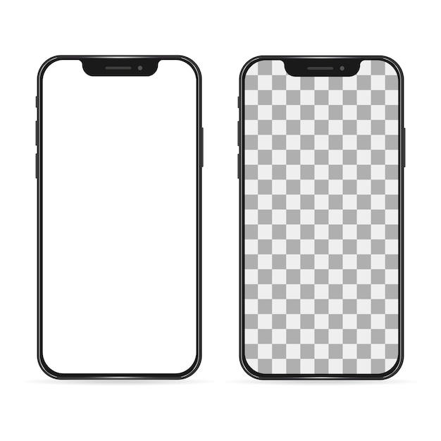 Smartphone Iphone 11 Pro Design Noir Avec écran Blanc Sur Fond Blanc  Illustration de Vecteur - Illustration du technologie, appli: 214186346