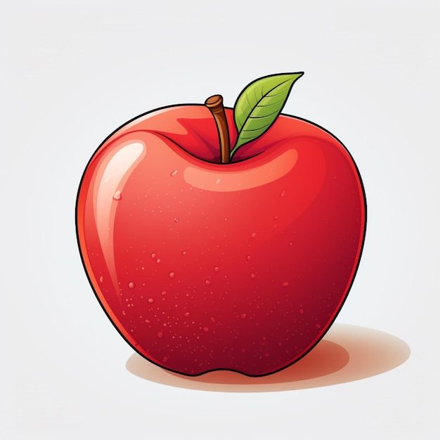 Vector apple isolated on transparent background