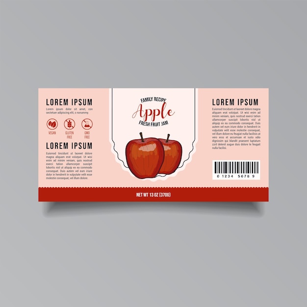 Apple jam label template