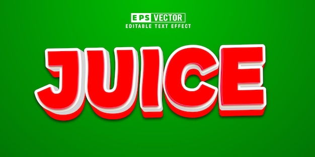 Apple Juice 3d Editable Text Effect Vector With Background