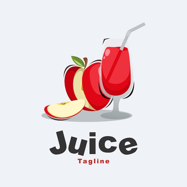 Apple juice logo premium