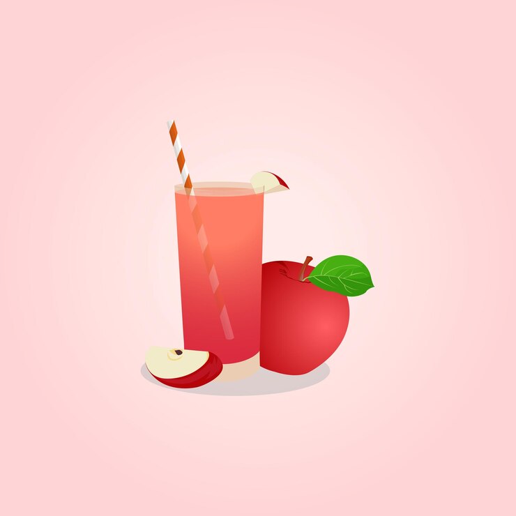 Vector apple juice premium vector illustration