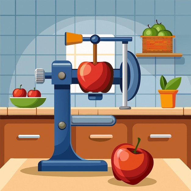 Vector an apple kitchen tool