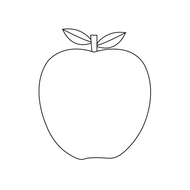 Apple line style for vector illustrations