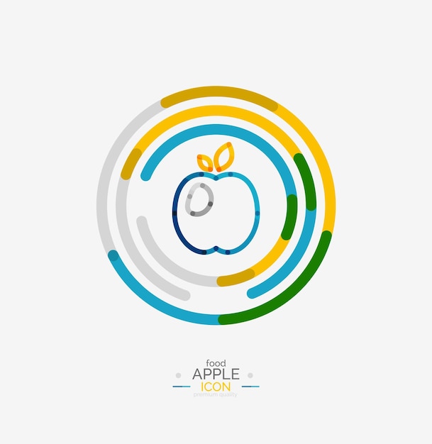 Apple logo concept stamp