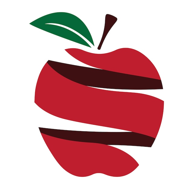 Vector apple logo fruit gezond voedsel ontwerp apple logo ontwerp inspiratie vector sjabloon
