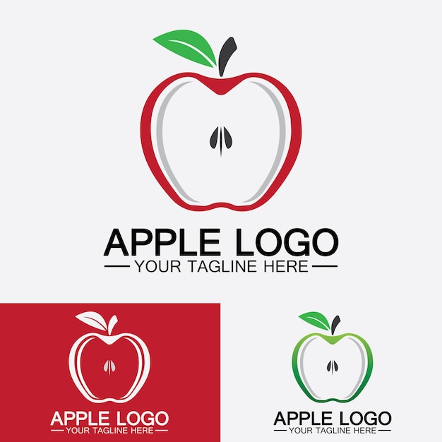 Apple logo fruit gezond voedsel ontwerp Apple logo ontwerp inspiratie vector sjabloon