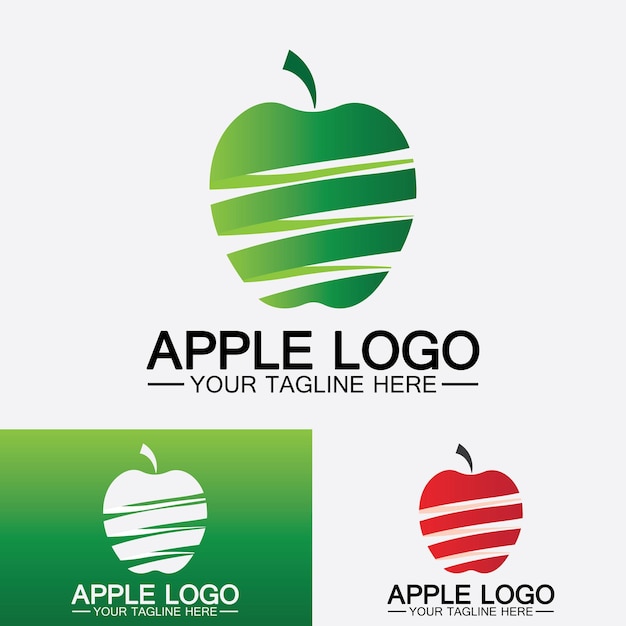 Apple logo fruit gezond voedsel ontwerp Apple logo ontwerp inspiratie vector sjabloon