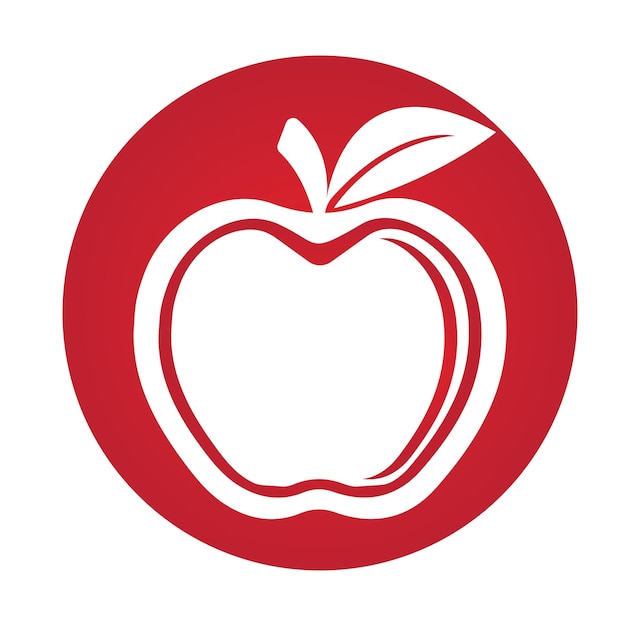 Vector apple logo fruit healthy food designapple logo design inspiration vector template