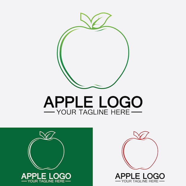 Apple logo fruit healthy food designApple logo design inspiration vector template