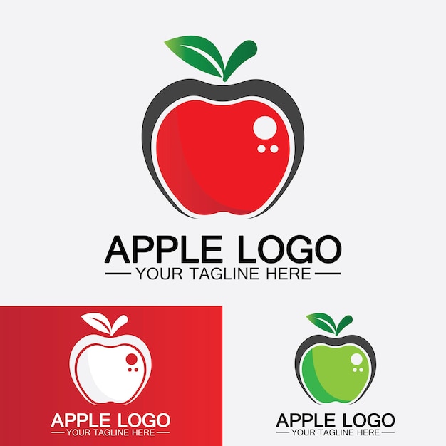 Apple logo fruit healthy food designApple logo design inspiration vector template