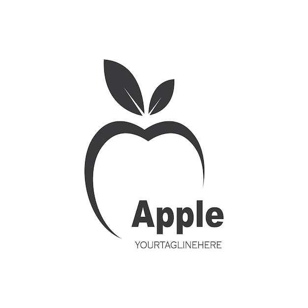 Vector apple logo icon vector illustration design