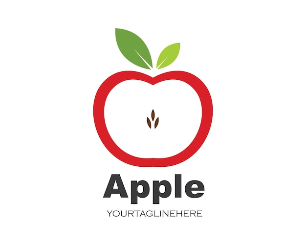 Vector apple logo icon vector illustration design