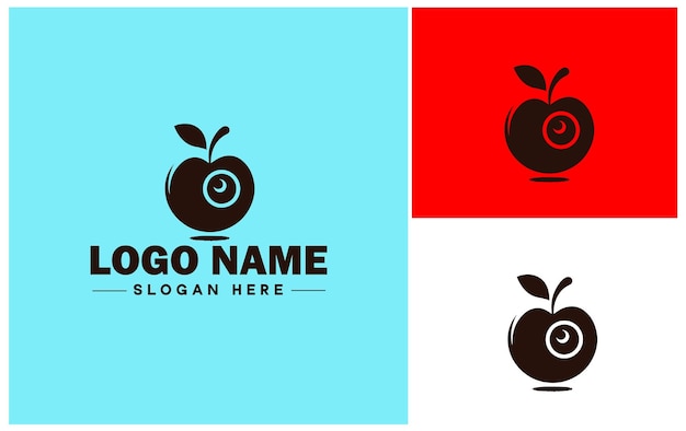 Apple-logo-icone vectorkunstgrafieken voor zakelijke merk-icone appelvruchten verse logo-sjabloon