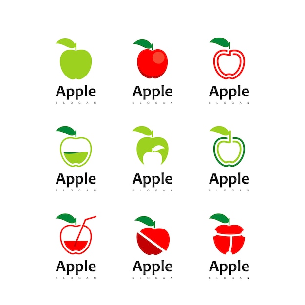 Вектор apple logo set