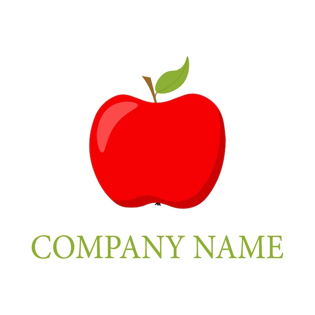 Apple logo template vector illustration