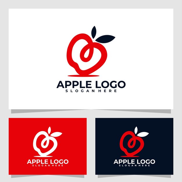 Vettore modello di disegno vettoriale con logo apple