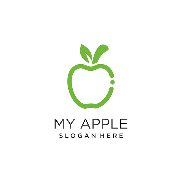 Vector apple logo vector design with modern style idea