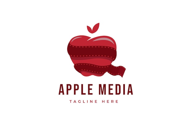 Современный шаблон логотипа Apple Media