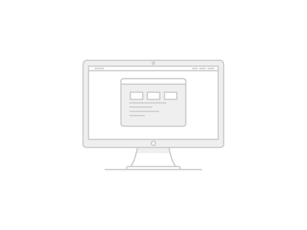 Vector apple monitor illustration