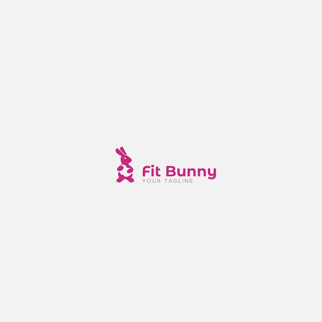 Apple nutrition and healthy logo bunny mascot