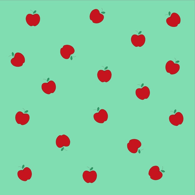 Apple Pattern Background Design Vector and Art Stock