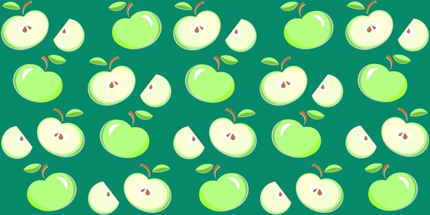 Vector apple pattern background